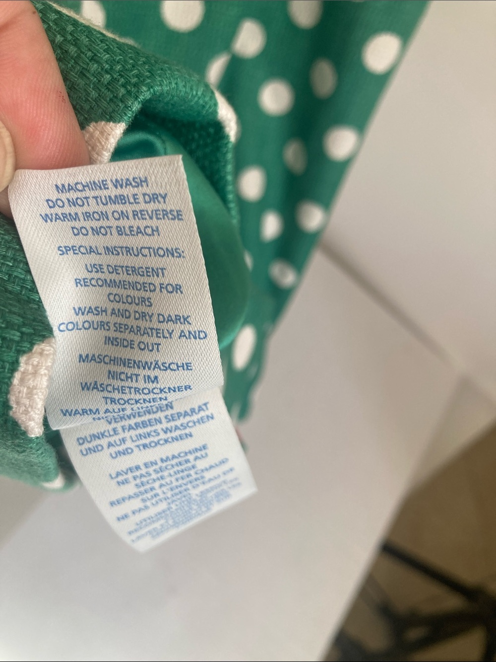 Boden Green and White Polka Dot Midi Dress Size 8L - Picture 9 of 15